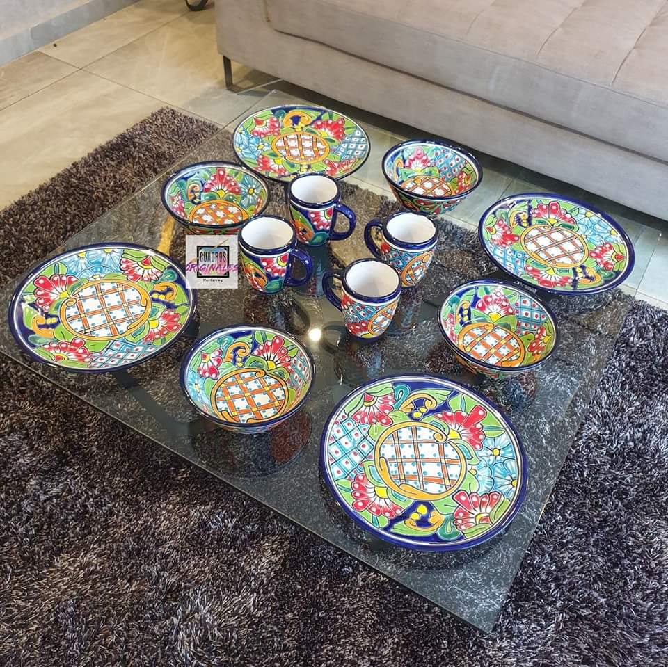 Talavera Vajilla para 4 personas