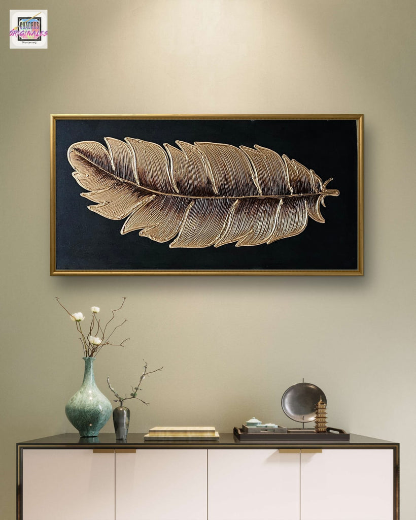 Metallic feather