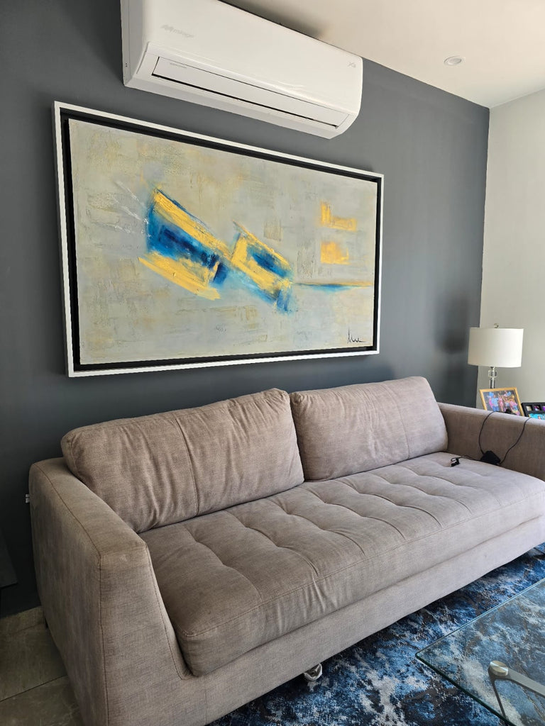 Abstracto gris azul