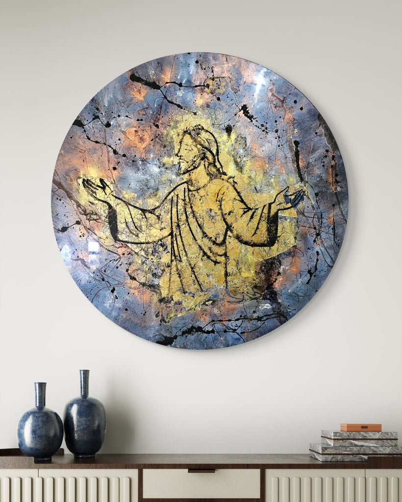 Jesús obra sobre Cristal
