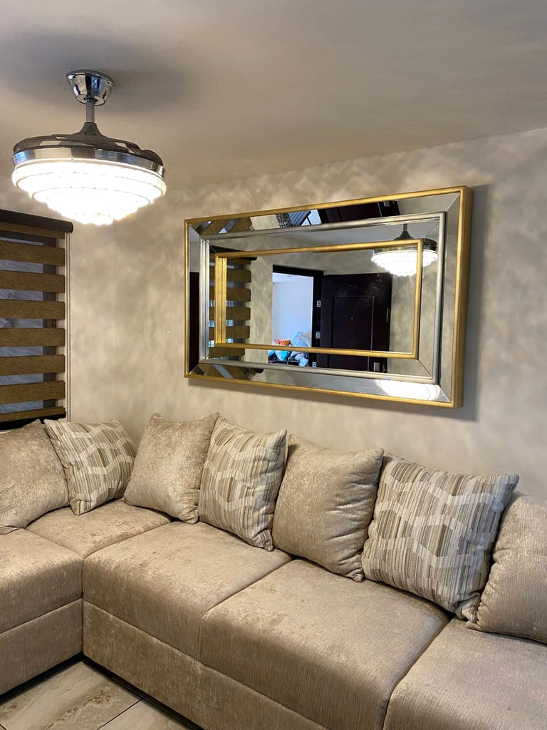 Espejo Doble Diamante Bicolor