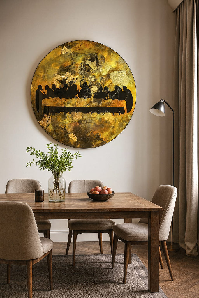 Santa Cena sobre en Cristal