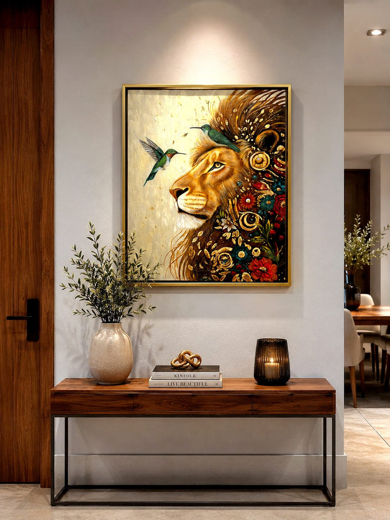 León y naturaleza