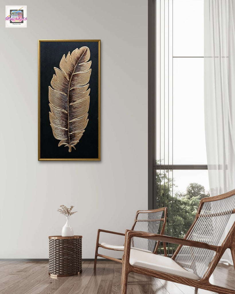 Metallic feather