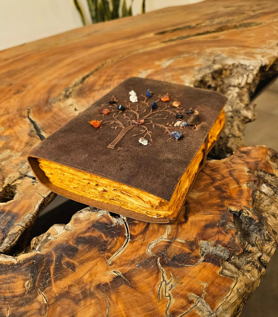 Libreta Vintage Árbol con piedras