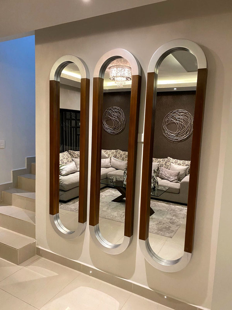 Juego de Espejos Arcos Plata