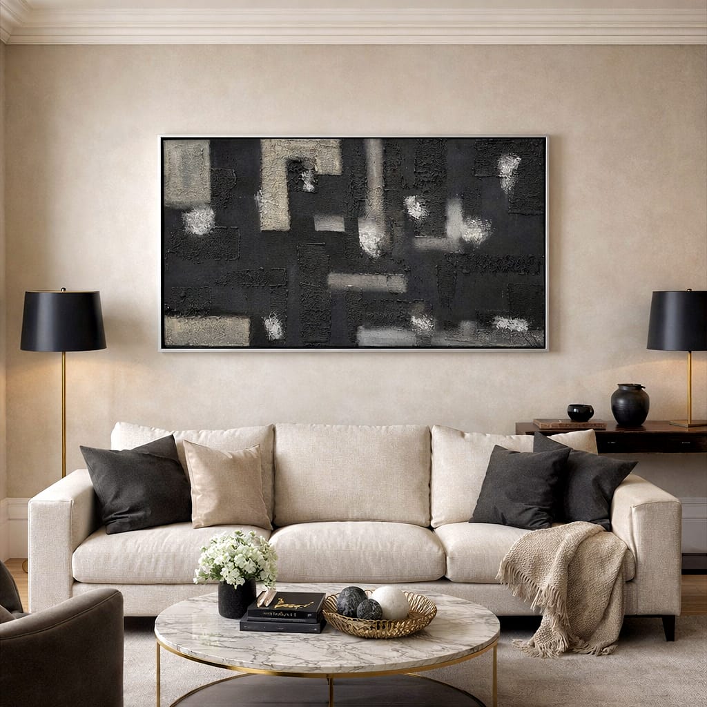 Abstracto black silver