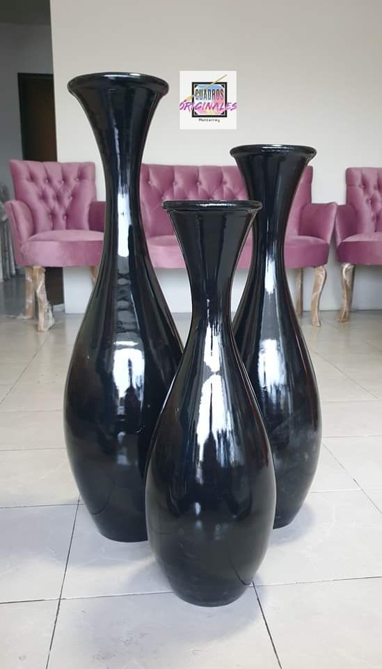 Jarrones negros, jarrones grandes, Accesorios, en Home Gallery